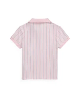 Polo Ralph Lauren Big Girls Striped Oxford Mesh Boxy Shirt