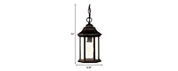 Textured Glass Lantern Hanging Light – Classic Lighting for Exterior Spaces