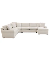 Radley Roll Arm 148" 5-Pc. Fabric Chaise Sectional with Wedge, Exclusively at Macy's