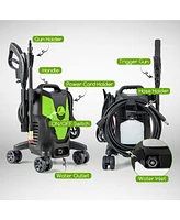 2400 Psi Electric Pressure Washer with 4 Universal Wheels
