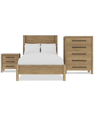 Davie 3-Pc. Full Set (Panel Bed, Chest & 3-Drawer Nightstand)