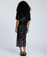 Kenneth Cole Women's Side-Ruched Pull-On Midi Skirt