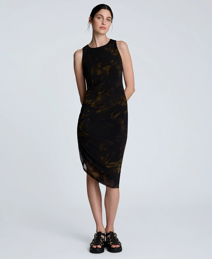 Kenneth Cole Women's Sandra Side-Ruched Asymmetric Tank Dress