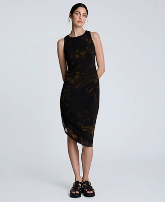 Kenneth Cole Women's Sandra Side-Ruched Asymmetric Tank Dress