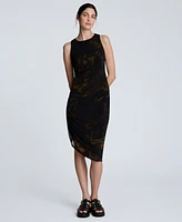 Kenneth Cole Women's Sandra Side-Ruched Asymmetric Tank Dress