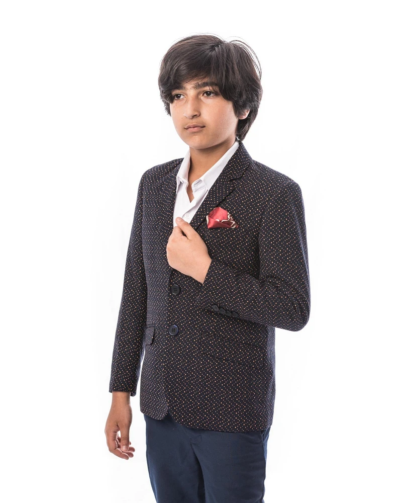 Elie Balleh Toddler Navy Slim Fit Digital Rain Jacket