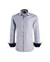 Elie Balleh Big Boys White Slim Fit Honeycomb Button-Down Shirt