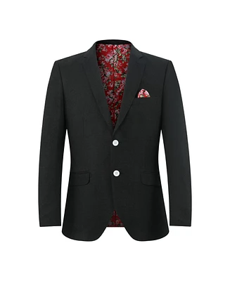 Elie Balleh Boys Black Slim Fit Clasic Melange Jacket