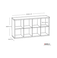 ClosetMaid 4583 Decorative Bookcase Open Back 8-Cube Storage Organizer, White