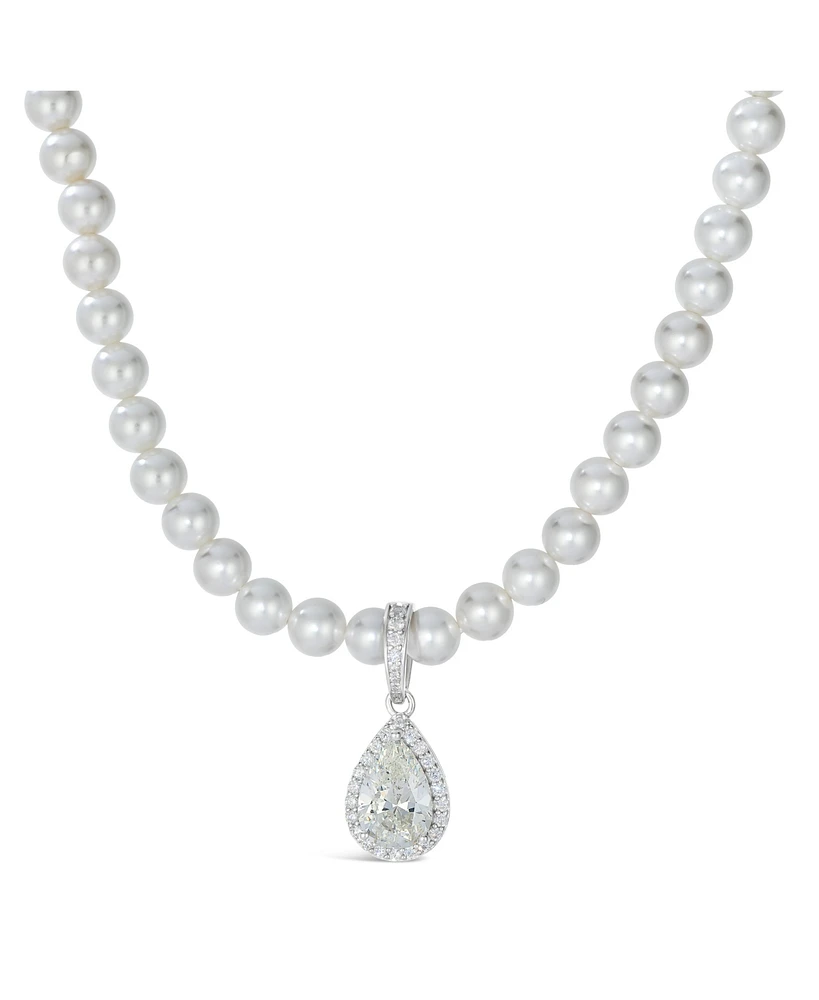 Anna Zuckerman Princess Di Champagne Pearl Necklace