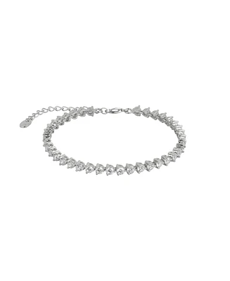 Spero London Round Prong Sterling Silver Tennis Bracelet