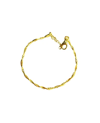Spero London Bead Chain Twisted Sterling Silver Bracelet