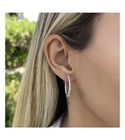 Anna Zuckerman Inside Out 1 Carat Cz Crystalline Hoops