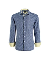 Elie Balleh Big Boys Navy Slim Fit Floral Shirt for