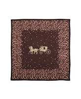 Coach Women's Horse and Carriage Tea Rose Printed Silk Scarf
