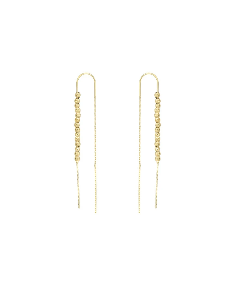 Spero London Sterling Silver Dorica Chain Bead Drop Earring