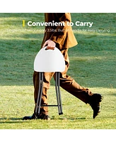 4PC 18"H Portable Folding Stool Foldable Camping Chair with Built-in Handle