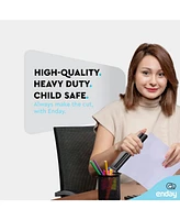 3 Hole Punch Heavy Duty, Ring Puncher for Binder, 10 Sheet Adjustable Paper Punch, Metal Three with Built-in Waste Chip Tray, Deskto