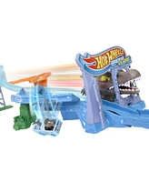 Hot Wheels RacerVerse Jurassic World Crash & Splash Track Set & Die-Cast Dinosaur Toy Car