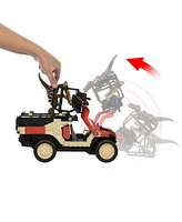Matchbox Rc Jurassic World Dino Catcher Rc, Remote-Control Toy Truck with Dinosaur Figure