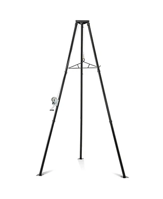 Tripod Game Hoist Deer Hanger 600 Lbs Capacity Deer Skinning Rack