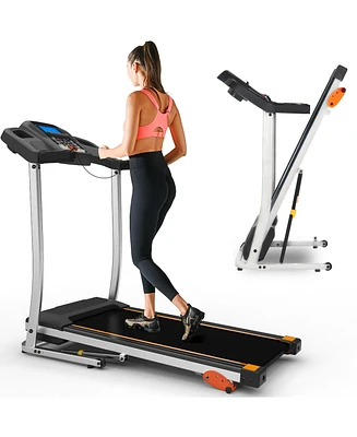 Folding Treadmill 2.5HP 12Km/H, Foldable Home Fitness Equipment With Lcd For Walking