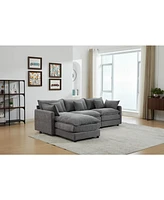 Modular 3-Seater Sofa with Ottoman