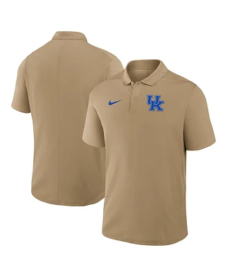 Nike Men's Tan Kentucky Wildcats Primetime Victory Primary Logo Performance Polo Shirt