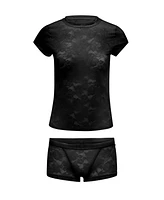 Adore Me Women's Yoko T-Shirt And Shortie Set