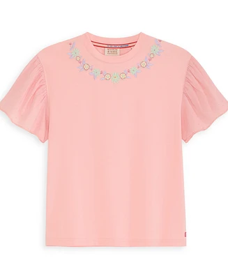 Scotch & Soda Big Girls Denim Group Stretch T-Shirt