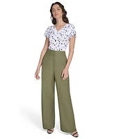 Calvin Klein Women's High-Rise Wide-Leg Pants