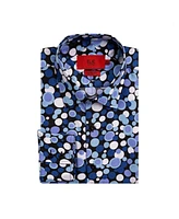 Elie Balleh Big Boys Black Slim Fit Dotted Dress Shirt