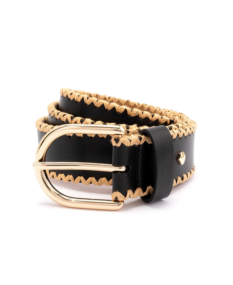Kate Spade New York Women's 35mm Straw Edge Belt