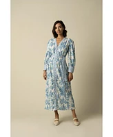 Raishma Studio Women's Aaliyah Blue Cotton Dress