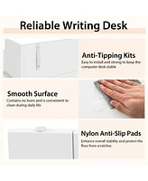 Office Computer Desk with Dual 3 Tier Bookshelf and Monitor Shelf