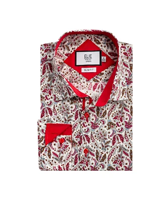 Elie Balleh Big Boys Slim Fit Paisley Print Shirt