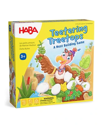 Haba Teetering Treetops Stacking Game: Perfect Dexterity Board Game for Kids Ages 3 and up, Engaging Bird-Themed Board Games for Family Night