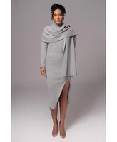 Jluxlabel Women's Grey Cardinal Essential Knit Skirt