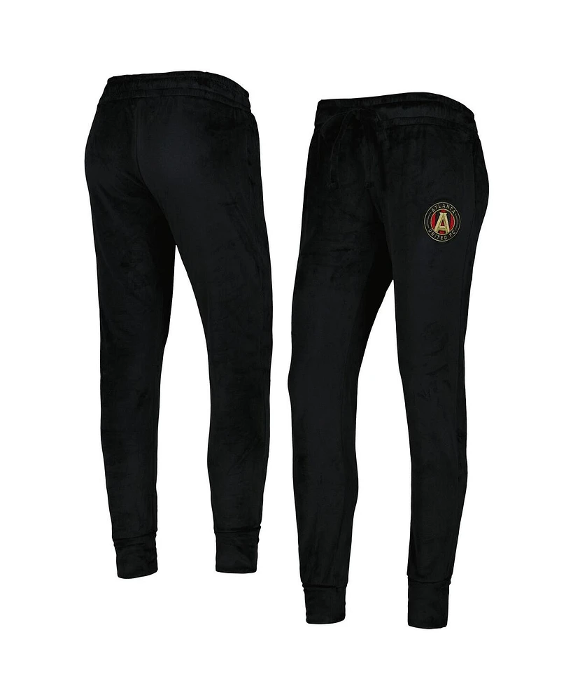 Concepts Sport Women's Black Atlanta United Fc Intermission Velour Cuffed Pants
