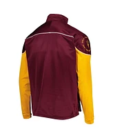 Adidas Men's Maroon Arizona State Sun Devils Aeroready Knit Quarter-Snap Jacket