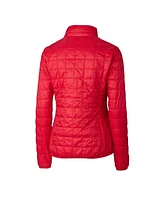 Cutter & Buck Women's Red Wisconsin Badgers Rainier Eco Insulated Puffer Full-Zip Jacket