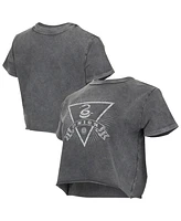 Concepts Sport Women's Charcoal Philadelphia Union Distressed Market Cropped T-Shirt