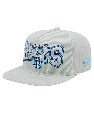 New Era Men's Gray Tampa Bay Rays Corduroy Golfer Snapback Hat
