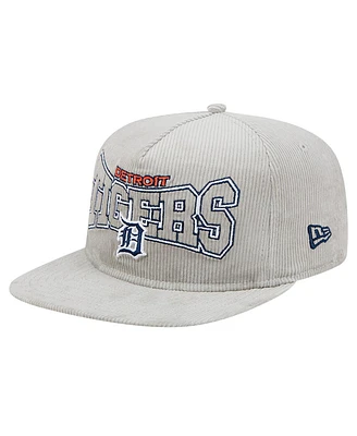 New Era Men's Gray Detroit Tigers Corduroy Golfer Snapback Hat