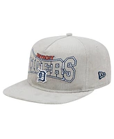 New Era Men's Gray Detroit Tigers Corduroy Golfer Snapback Hat