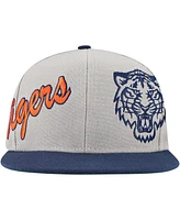 Mitchell & Ness Men's Gray Detroit Tigers Knock Out Panel Snapback Hat