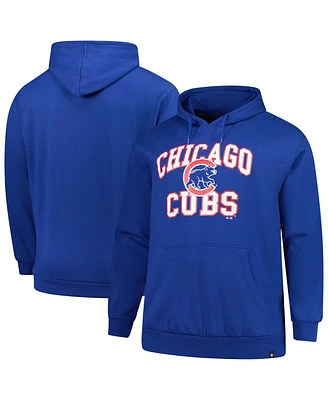 '47 Brand Men's Royal Chicago Cubs Big Tall Velocity Fleece Pullover Hoodie