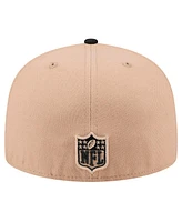 New Era Men's Tan Cincinnati Bengals Logo Main 59FIFTY Fitted Hat