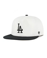 '47 Brand Women's White/Black Los Angeles Dodgers Foundation Captain Snapback Hat