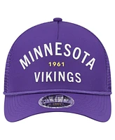 New Era Men's Purple Minnesota Vikings Active Minimalist M-Crown A-Frame 9FORTY Adjustable Hat